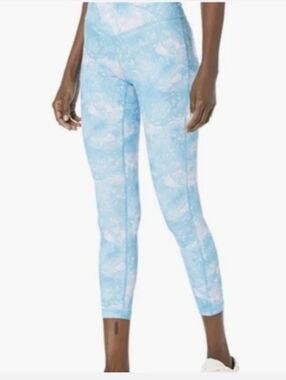 Juicy Couture Sport Aurora Blue White Cloud High Waist Crop Leggings NWT Large
